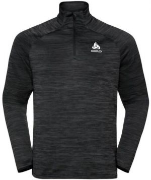 Odlo MIDLAYER 1/2 ZIP RUN EASY WARM Mikina s 1/2 zipsom, čierna, veľkosť