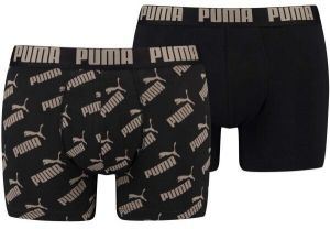 Puma MEN AOP BOXER 2P Pánske boxerky, čierna, veľkosť