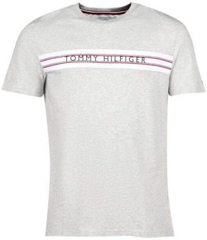 Tommy Hilfiger CLASSIC-CN SS TEE PRINT Pánske tričko, sivá, veľkosť