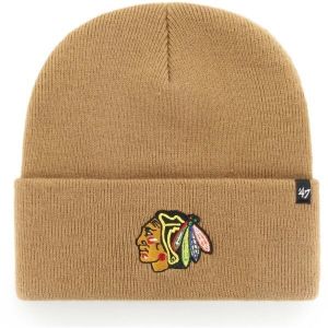 47 NHL CHICAGO BLACKHAWKS HAYMAKER '47 CUFF KNIT BLK Zimná čiapka, béžová, veľkosť