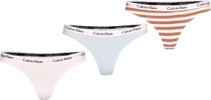 Calvin Klein 3PK THONG Dámske nohavičky tango, biela, veľkosť