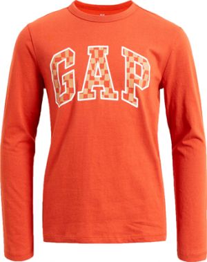 GAP V-FRC LS LOGO TEE Chlapčenské tričko, oranžová, veľkosť