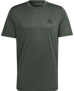 adidas PL T Pánske športové tričko, khaki, veľkosť