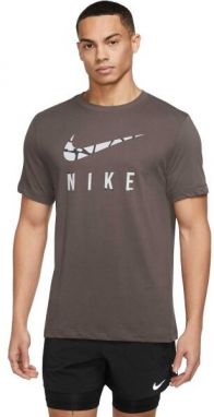 Nike U NK DF TEE RUN DIVISION Pánske tričko, hnedá, veľkosť