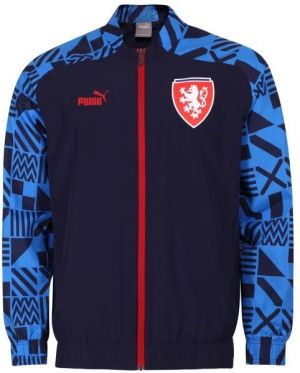 Puma FACR PREMATCH JACKET Pánska futbalová bunda, tmavo modrá, veľkosť