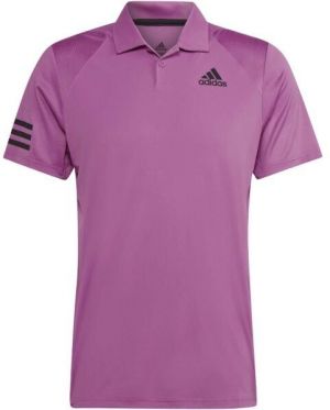 adidas CLUB 3STR POLO Pánske tričko, fialová, veľkosť