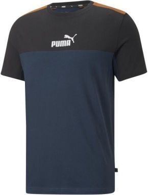 Puma ESS LOGO TEE YEL Pánske tričko, tmavo modrá, veľkosť