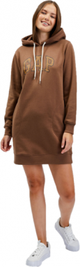 GAP HOODIE DRESS Dámske mikinové šaty, hnedá, veľkosť