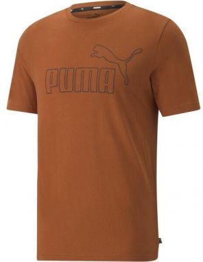 Puma ESS ELEVATED TEE Pánske tričko, hnedá, veľkosť