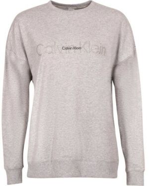 Calvin Klein EMBOSSED ICON LOUNGE-L/S SWEATSHIRT Dámska mikina, sivá, veľkosť