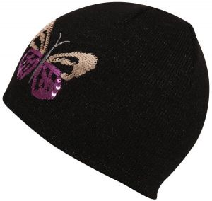Lewro ROSIE Dievčenská pletená čiapka, čierna, veľkosť