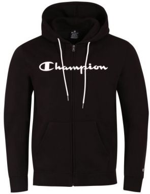 Champion HOODED FULL ZIP SWEATSHIRT Pánska mikina, čierna, veľkosť