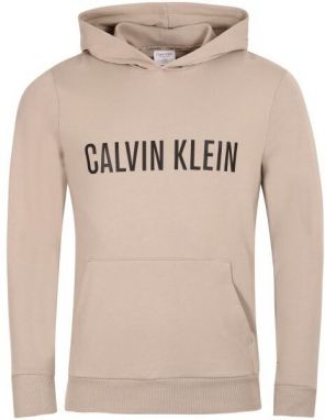 Calvin Klein INTENSE POWER LOUNGE-L/S HOODIE Pánska mikina, béžová, veľkosť