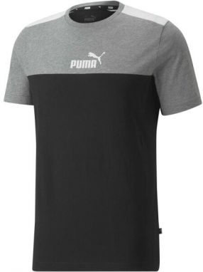 Puma ESS LOGO TEE YEL Pánske tričko, čierna, veľkosť