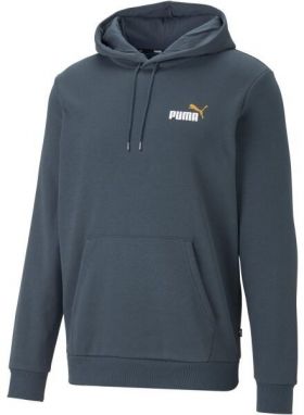 Puma ESS+2 COL SMALL LOGO HOODIE FL Pánska mikina, modrá, veľkosť