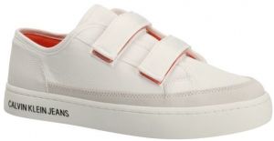 Calvin Klein CLASSIC CUPSOLE VELCRO SOFTNY Pánska voľnočasová obuv, biela, veľkosť