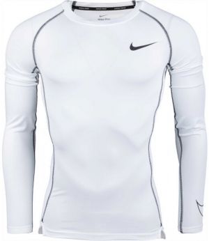 Nike NP DF TIGHT TOP LS M Pánske tričko s dlhým rukávom, biela, veľkosť