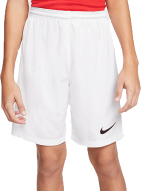 Nike DRI-FIT PARK 3 JR TQO Chlapčenské futbalové šortky, biela, veľkosť