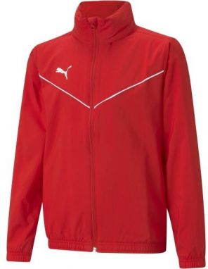 Puma TEAMRISE ALL WEATHER JKT JR Chlapčenská bunda, červená, veľkosť