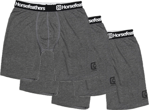 Horsefeathers DYNASTY LONG 3PACK BOXER SHORTS Pánske boxerky, tmavo sivá, veľkosť