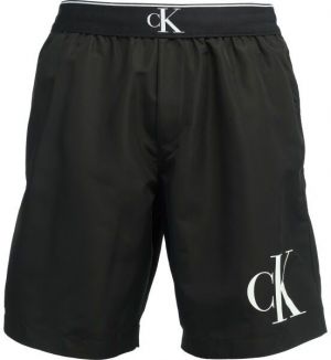 Calvin Klein MONOGRAM-LONG WAISTBAND Pánske kúpacie šortky, čierna, veľkosť