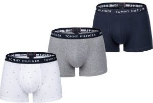 Tommy Hilfiger 3P TRUNK PRINT Pánske boxerky, tmavo modrá, veľkosť