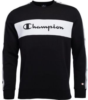 Champion AMERICAN TAPE CREWNECK SWEATSHIRT Pánska mikina, čierna, veľkosť