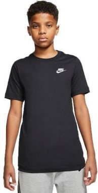 Nike NSW TEE EMB FUTURA B Chlapčenské tričko, čierna, veľkosť