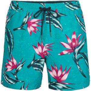 O'Neill FLORAL SHORTS Pánske plavecké šortky, tyrkysová, veľkosť