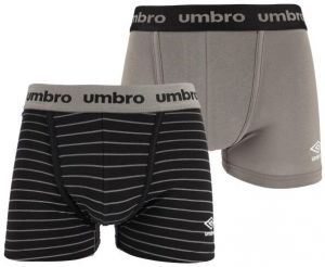 Umbro BOXER SHORT 2 PACK Pánske boxerky, sivá, veľkosť