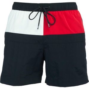 Tommy Hilfiger TH CORE FLAG-MEDIUM DRAWSTRING Pánske plavecké šortky, tmavo modrá, veľkosť