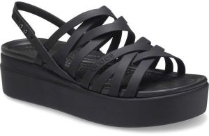 Crocs BROOKLYN STRAPPY LOWWDG Dámske sandále, čierna, veľkosť 41/42