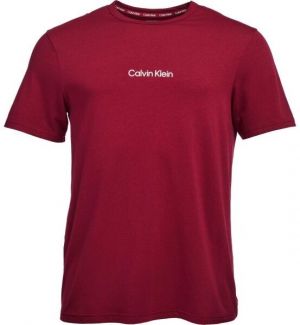 Calvin Klein S/S CREW NECK Pánske tričko, vínová, veľkosť