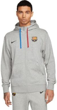 Nike FCB M NSW CLUB HOODIE FZ FT CL Pánska mikina, sivá, veľkosť