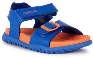 Geox J SANDAL FUSBETTO B. A Juniorské chlapčenské sandále, modrá, veľkosť