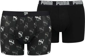 Puma MEN AOP BOXER 2P Pánske boxerky, čierna, veľkosť