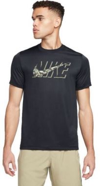 Nike NK DF TEE RLGD CAMO Pánske tréningové tričko, čierna, veľkosť
