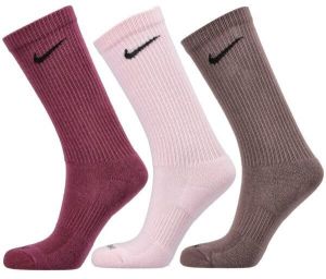 Nike EVERYDAY PLUS CUSHIONED Pánske vysoké ponožky, ružová, veľkosť
