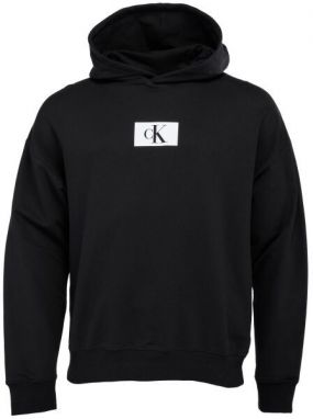 Calvin Klein ´96 TERRY LOUNGE-L/S HOODIE Pánska mikina, čierna, veľkosť