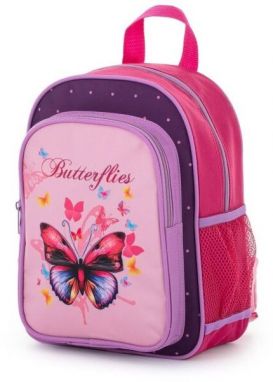 Oxybag KID BACKPACK BUTTERFLY Predškolský batoh, ružová, veľkosť