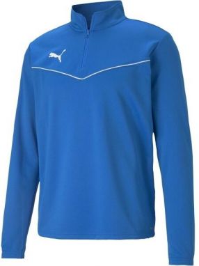 Puma TEAMRISE 1 4 ZIP TOP Pánska mikina so zipsom, modrá, veľkosť