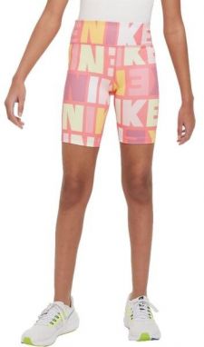 Nike DF ONE BKE SHRT LOGO PRNT Dievčenské elastické šortky, mix, veľkosť