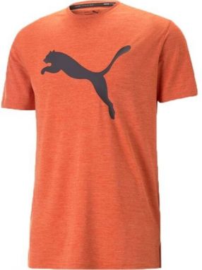 Puma TRAIN FAV HEATHER CAT TEE Pánske športové tričko, oranžová, veľkosť