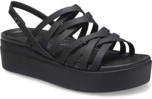 Crocs BROOKLYN STRAPPY LOWWDG Dámske sandále, čierna, veľkosť 39/40