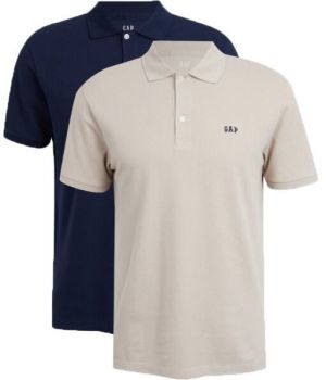 GAP V-SP23 INTX LOGO POLO 2 PK Pánske polo tričko, béžová, veľkosť