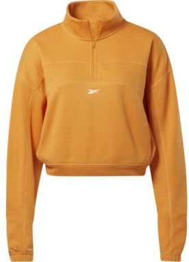 Reebok WOR KNIT 1/4 ZIP Dámska mikina, oranžová, veľkosť