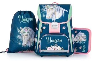 Oxybag UNICORN Školský set, tmavo modrá, veľkosť