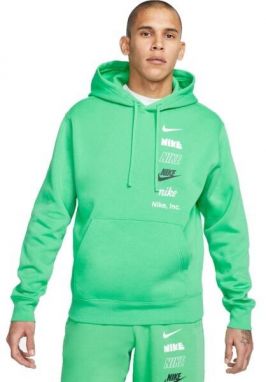 Nike CLUB+ BB PO HOODIE MLOGO Pánska mikina, zelená, veľkosť