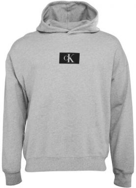 Calvin Klein ´96 TERRY LOUNGE-L/S HOODIE Pánska mikina, sivá, veľkosť