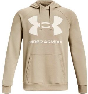 Under Armour RIVAL FLEECE BIG LOGO HD Pánska mikina, béžová, veľkosť